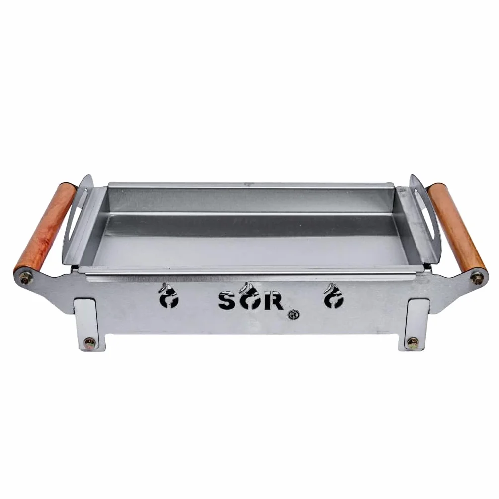Griglia argentina di lusso in acciaio inox - Brasero De Mesa Argentina Grill - Perfetto per barbecue all'aperto e Asados. Cod SR