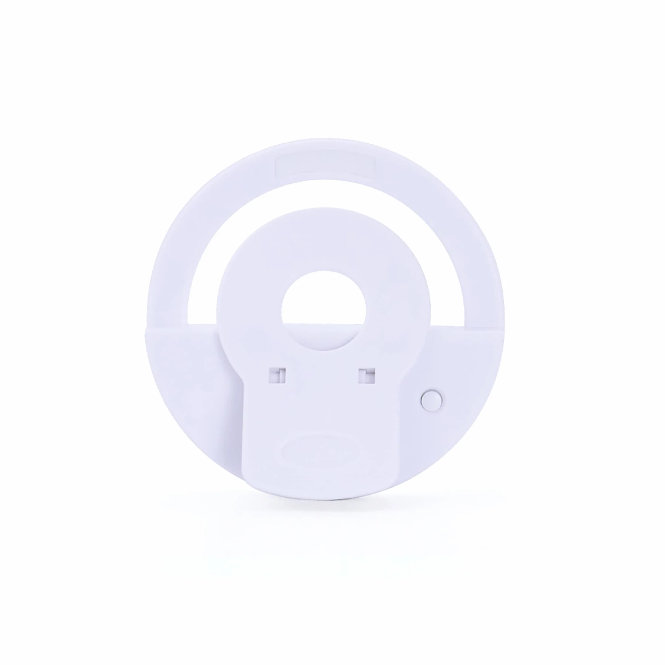 Mini Ring Light per Smartphone Anello Luminoso 20 LED Luce Fotografica Micro-USB Selfie Ring Light Pinza Batteria 60 MAH Bianco