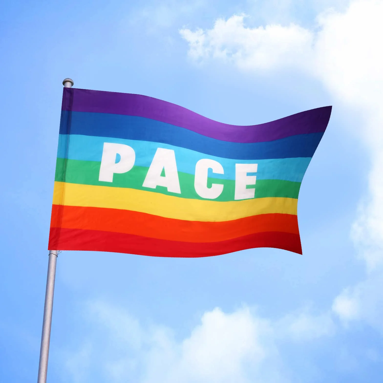 Rainbow Flag 90x150cm Bandiera Pace Arcobaleno Ucraina per Interno Esterno