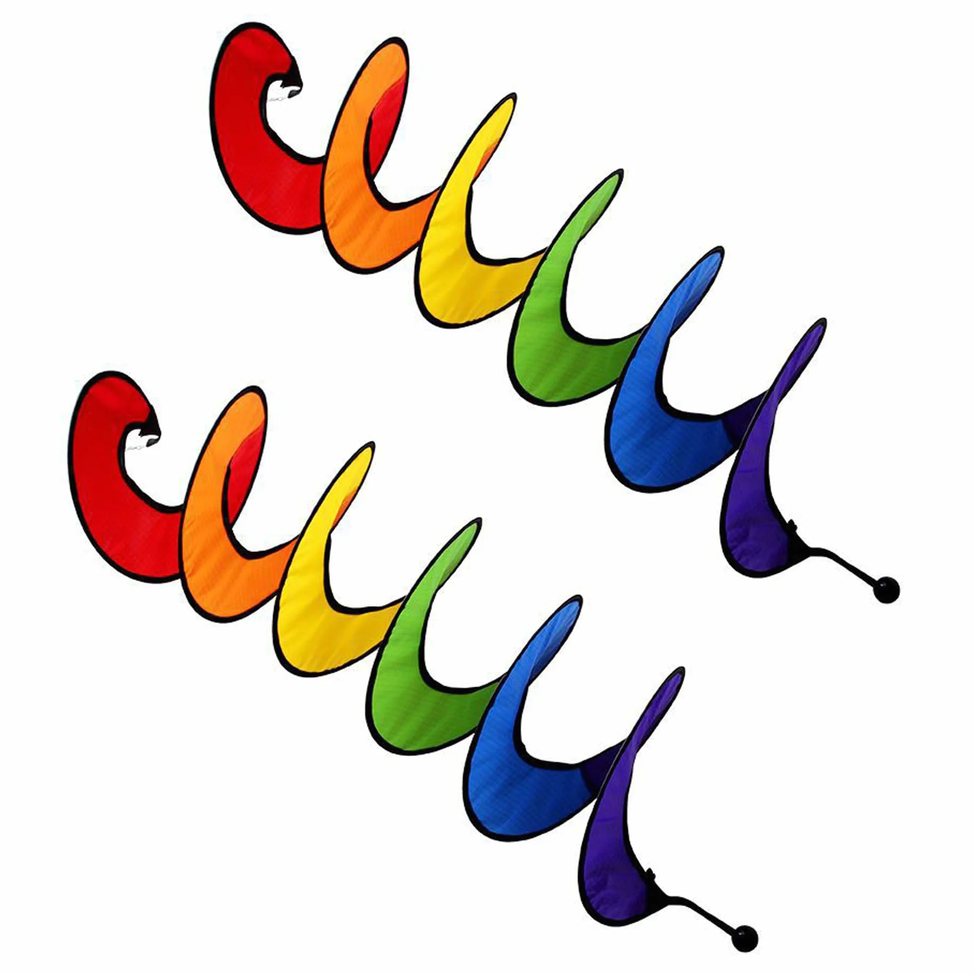 2PCS Arcobaleno a Spirale Mulino a Vento Mulino a Vento a Spirale Girandola Spirale Arcobaleno Mulino Vento Protezione UV e resistente alle intemperie colorato eolici decorazione del giardino