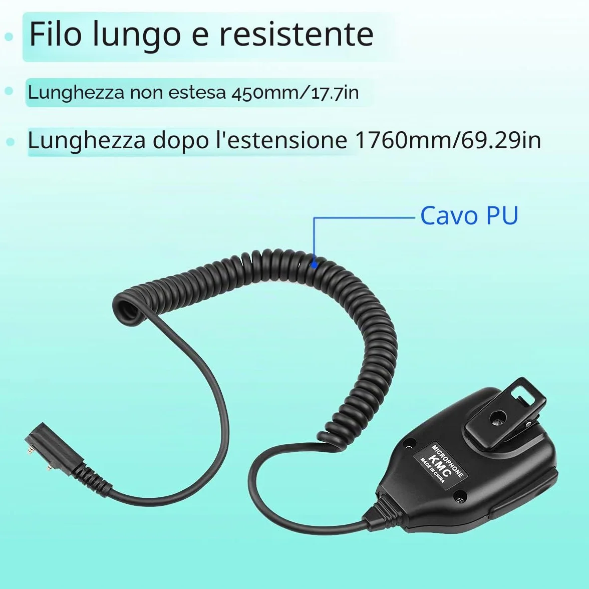 Retevis Walkie Talkie Microfono a Distanza Altoparlante 2 Pin Compatibile con Baofeng UV-5R BF-88E BF-888S