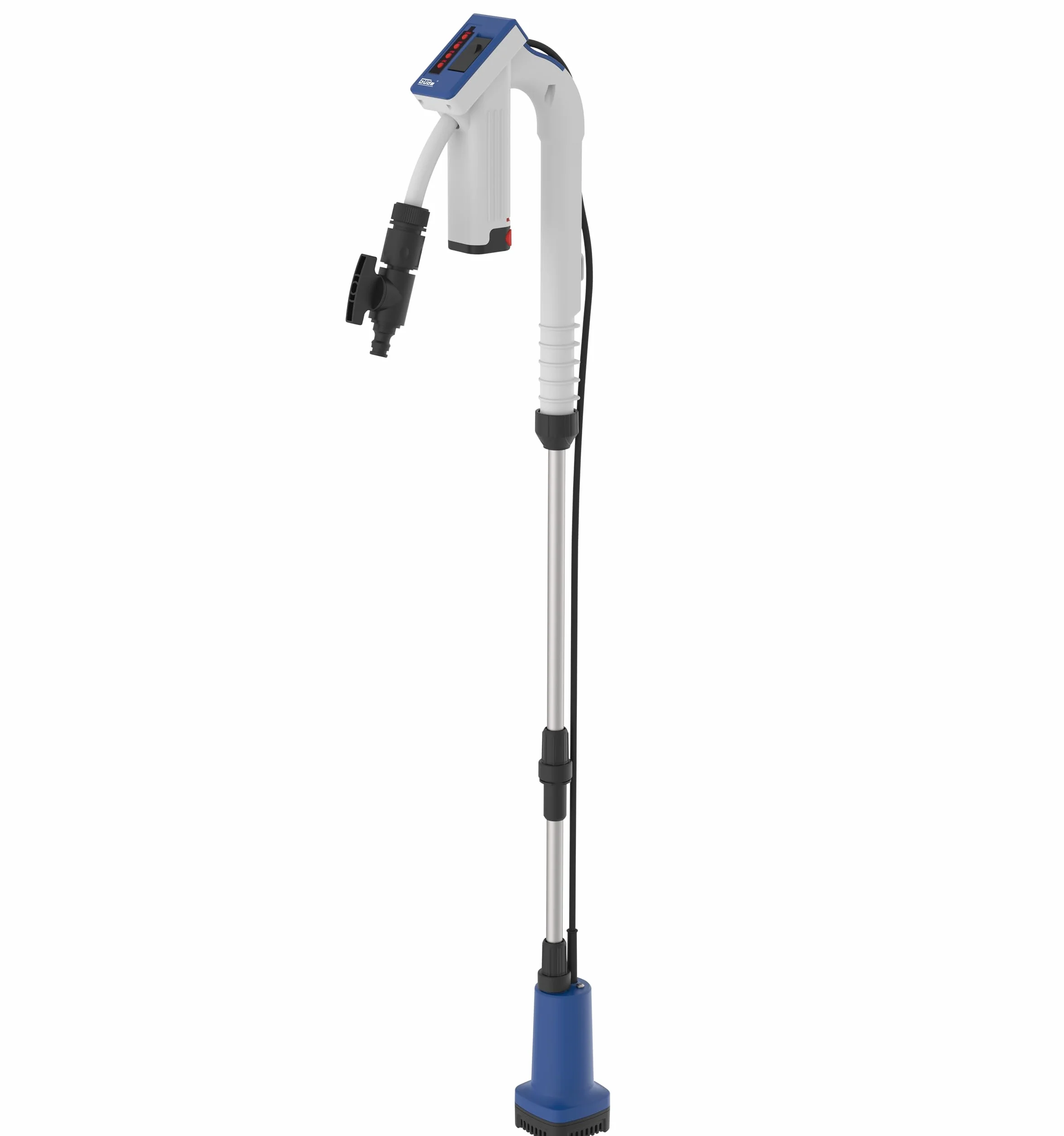 Güde Pompa impermeabile a batteria RFP 12 – 201 – 04 (12 V, 1500 l/h, test buono, protezione contro il funzionamento a secco, altezza 11 m, dimensione massima grana 0,5 mm, rubinetto di
