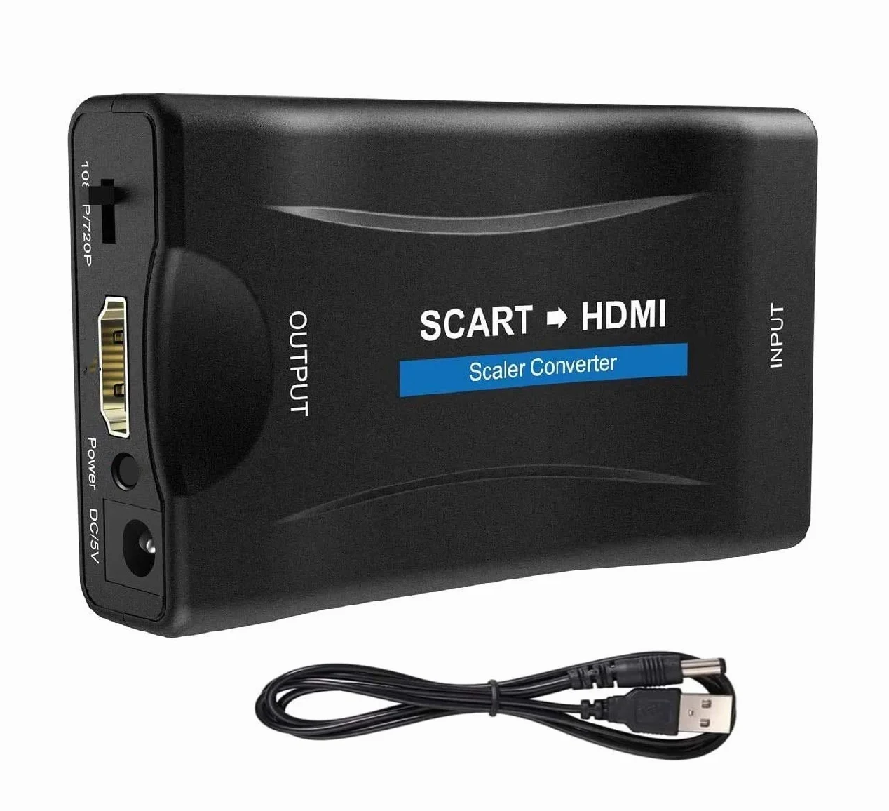 Adattatore Convertitore Scart Analogico a HDMI 720p 1080p per Proiettore Monitor HDTV