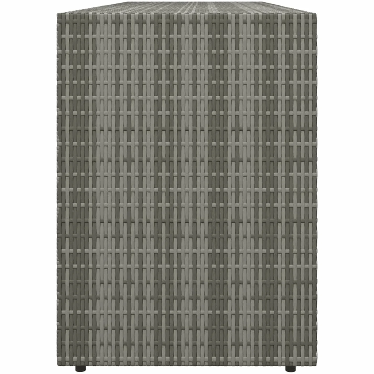 Rantry Mobile Portaoggetti da Giardino Polyrattan Grigio 198x55,5x80cm Armadio Ripostio
