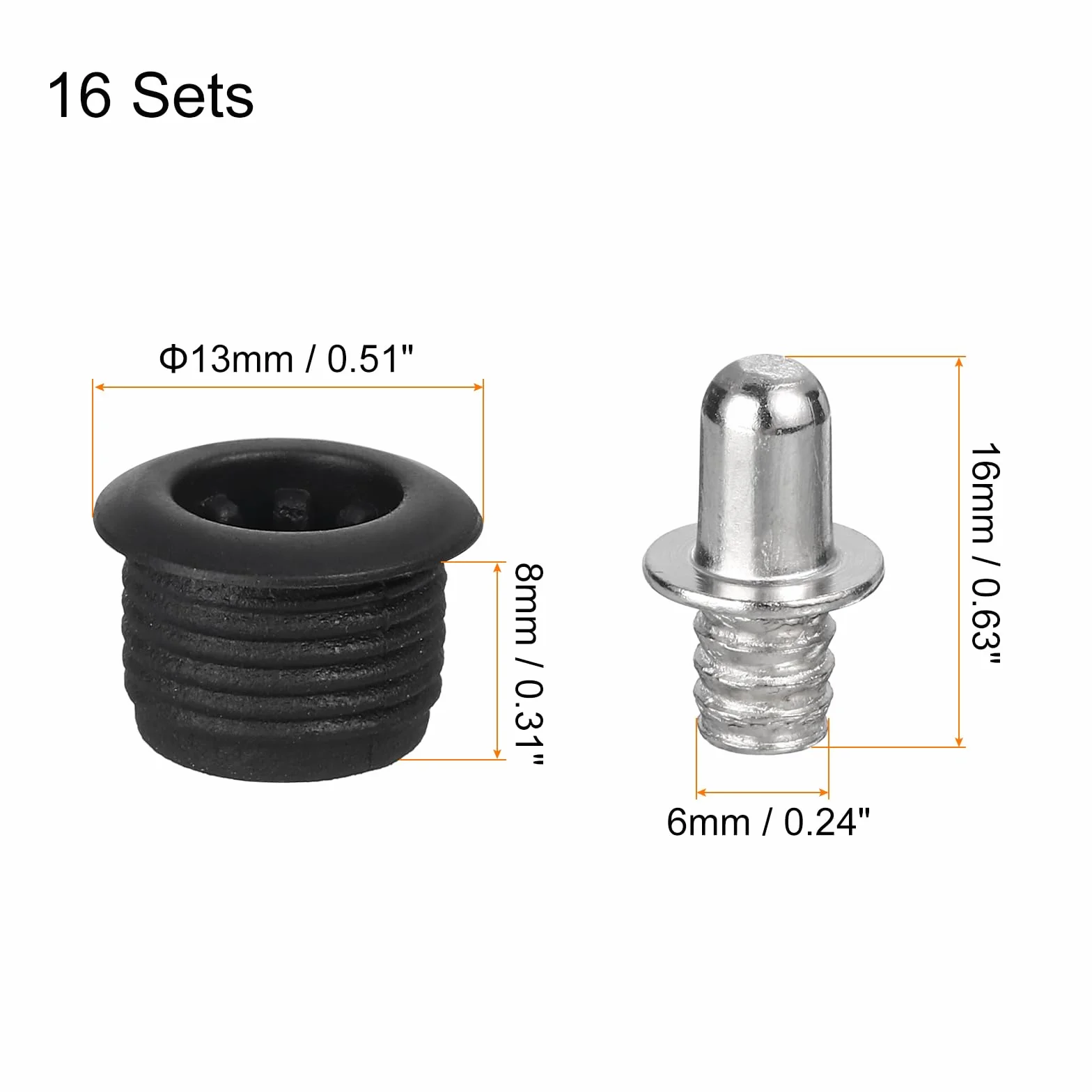QUARKZMAN Griglia Altoparlante in Plastica a Sfera e Presa a Sfera 6mm Diametro 16pz