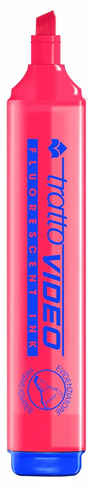 Tratto Video Evidenziatore Fluo Punta scalpello 8pz