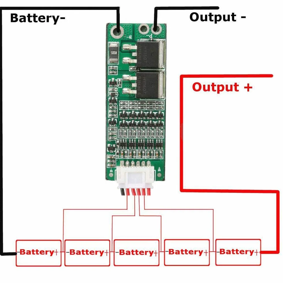 BMS 18650 Li-ion Battery Protection Board 5S 15A 18V 21V 5pcs