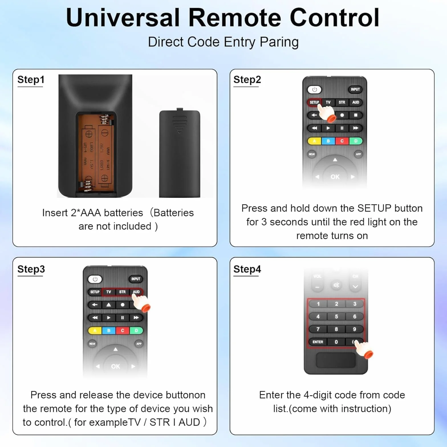 Telecomando universale TV per Samsung, LG, Sony, Hisense, TCL, Toshiba, Panasonic, Vizio, Sharp, Philips