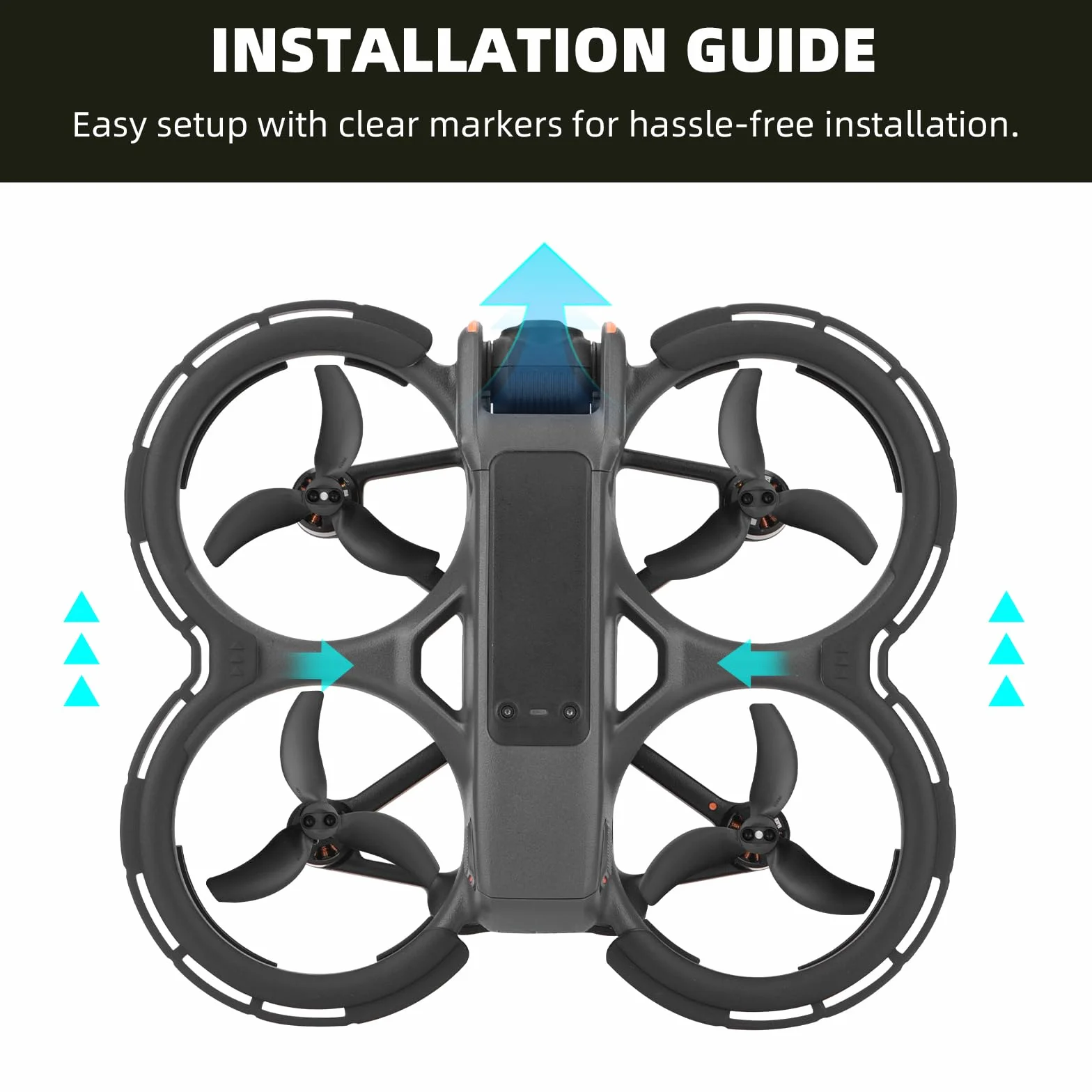 BRDRC Avata 2 protezioni paraurti, protezione elica Gimbal anti-collisione anello copertura per DJI Avata 2 Fly More Combo