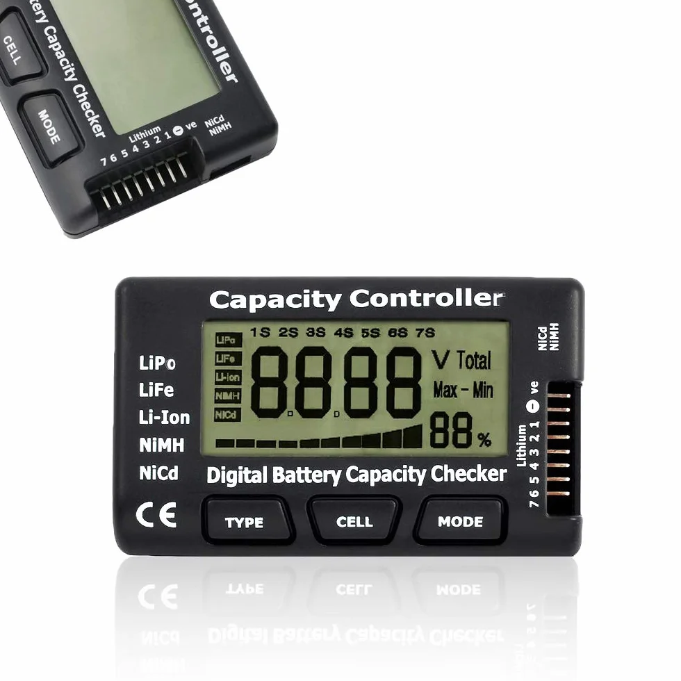 YIXISI 2.1 RC Cellulare Capacita' Meter Digital Battery Checker per NiCd/NiMH/LiPo/LiFe/Li-ion