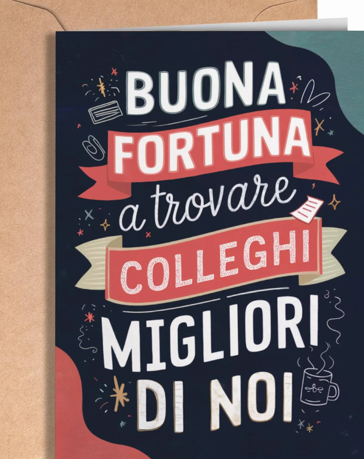 Biglietto Che Va Via Addio Collega Regalo Cambio Lavoro Divertente Donna Uomo