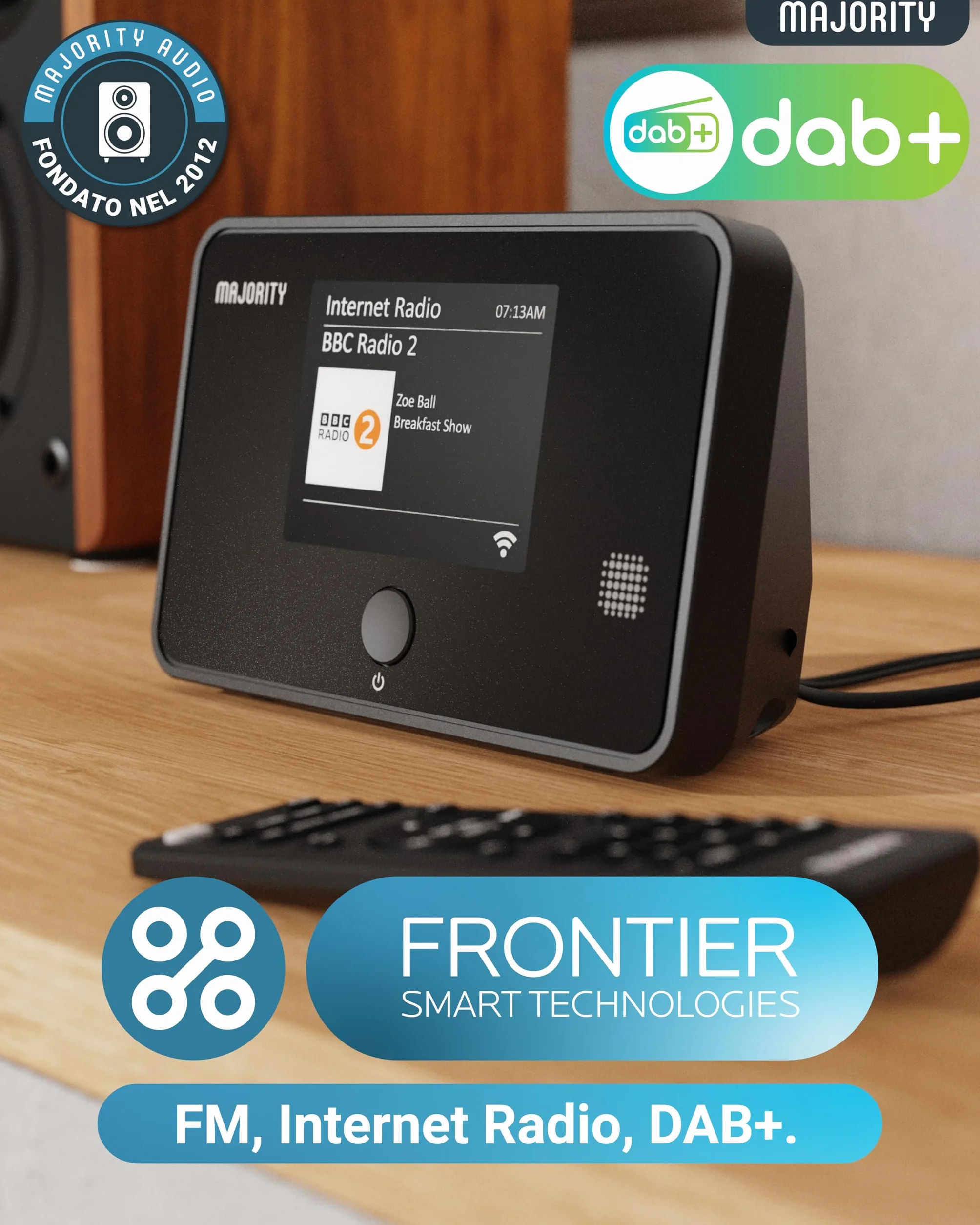 Majority Robinson IR Internet Radio DAB+ WiFi Bluetooth Spotify Connect Hi-Fi Streamer