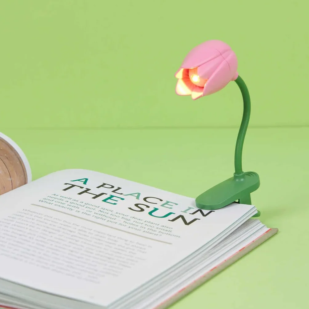 Balvi Lampada Flessibile a Forma di Tulipano Rosa per Lettura