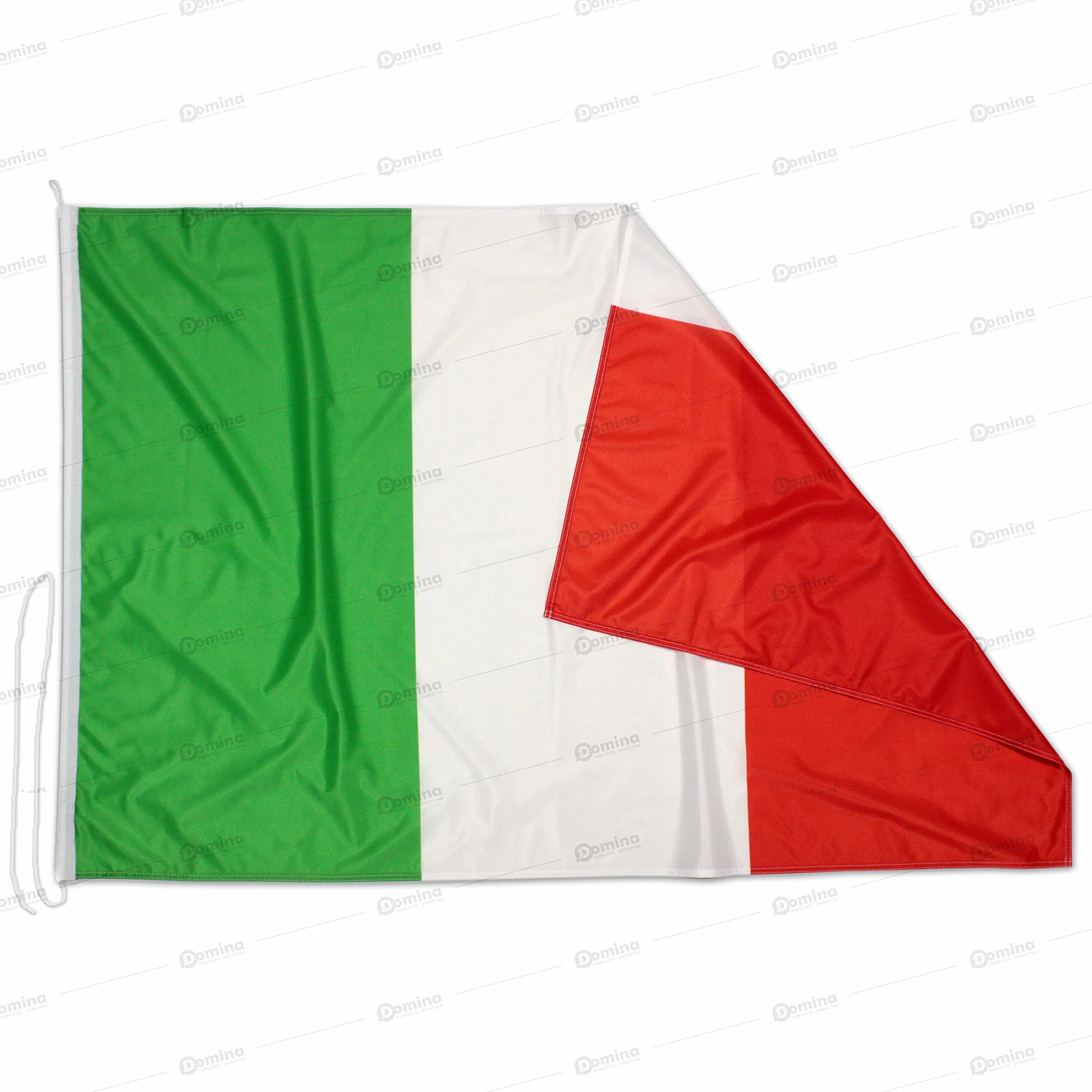 Bandiera Italia 100x70 cm Tessuto Nautico Antivento 115 g/m² con Cordino e Doppia Cucitura