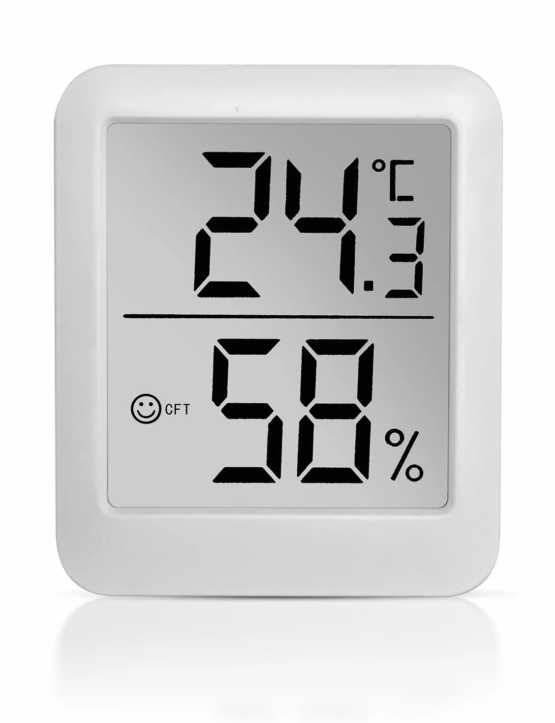 Termometro digitale da camera, igrometro interno con icona Comfort, termometro per ambiente per misurare la temperatura e l'umidità dell'aria per casa e ufficio (6053)
