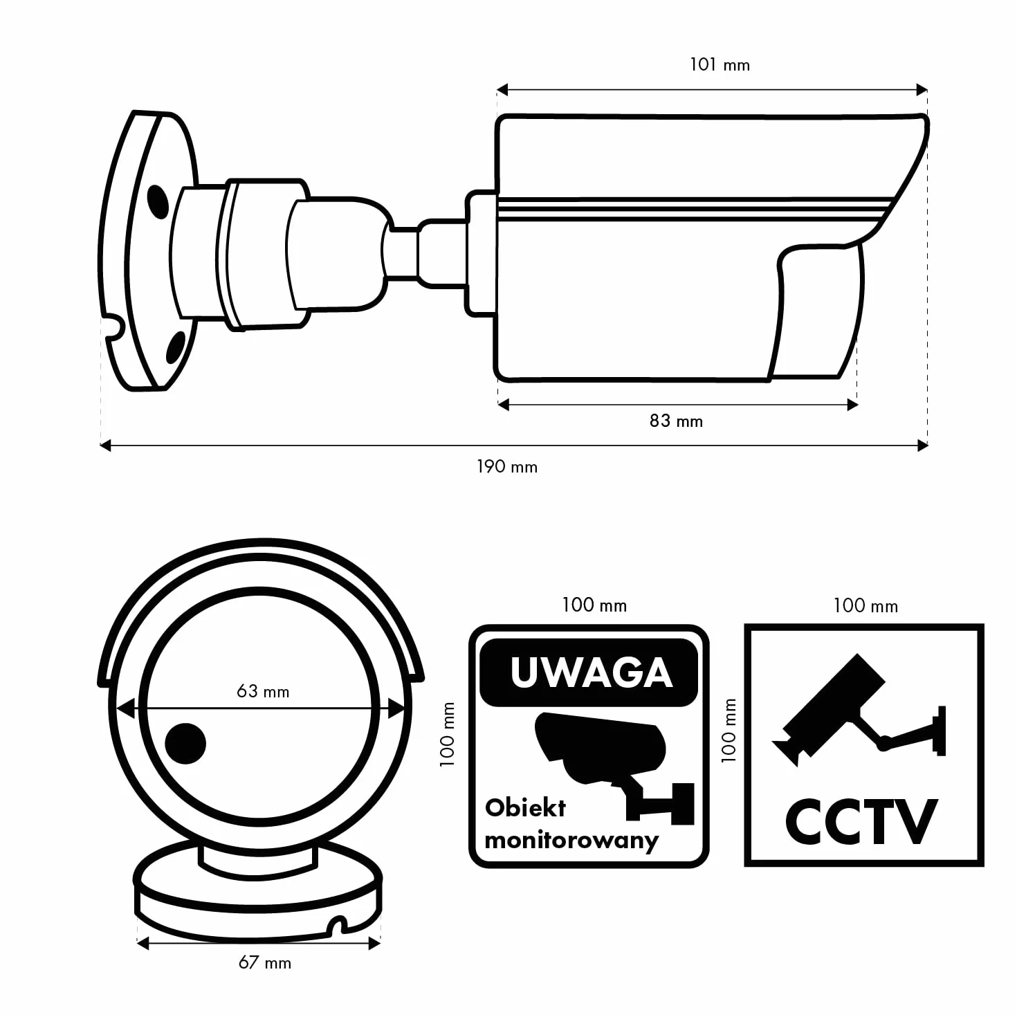 Maclean IR1800 Telecamera finta lampeggiante LED IP44 Staffa regolabile esterni interni Nero