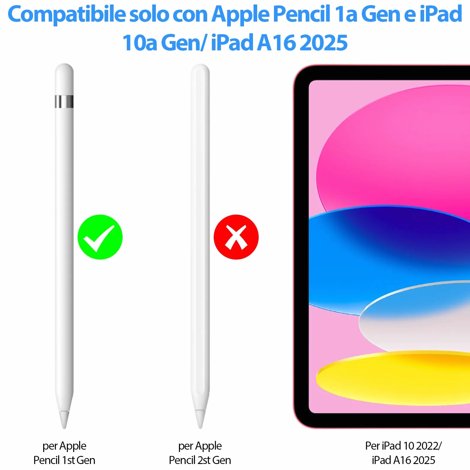 Adattatore USB-C per Apple Pencil 1 Generazione, Supporta Bluetooth per iPad 10 2022 e iPad 11 2025, Caricatore USB C, Bianco