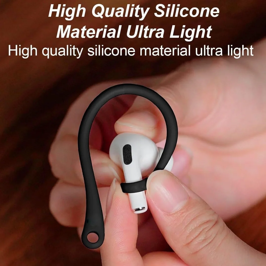 Ganci per Orecchie Anti-Smarrimento Gancio Anticaduta per Auricolari Bluetooth Compatibili AirPods 3 4 Sicuro Regolabile