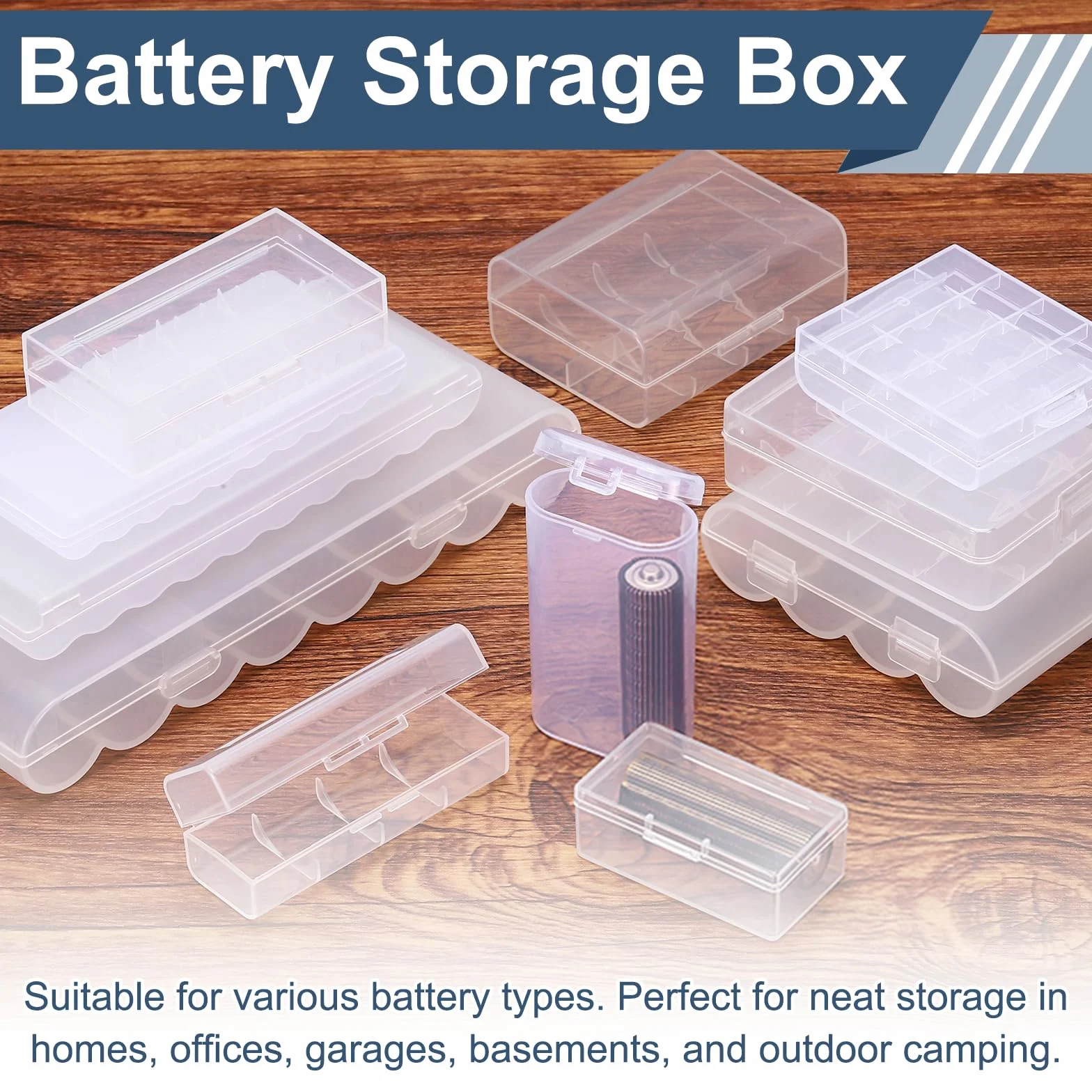 QUARKZMAN Organizzatore Porta Batterie 2 X 21700 Plastica Trasparente Confezione da 8