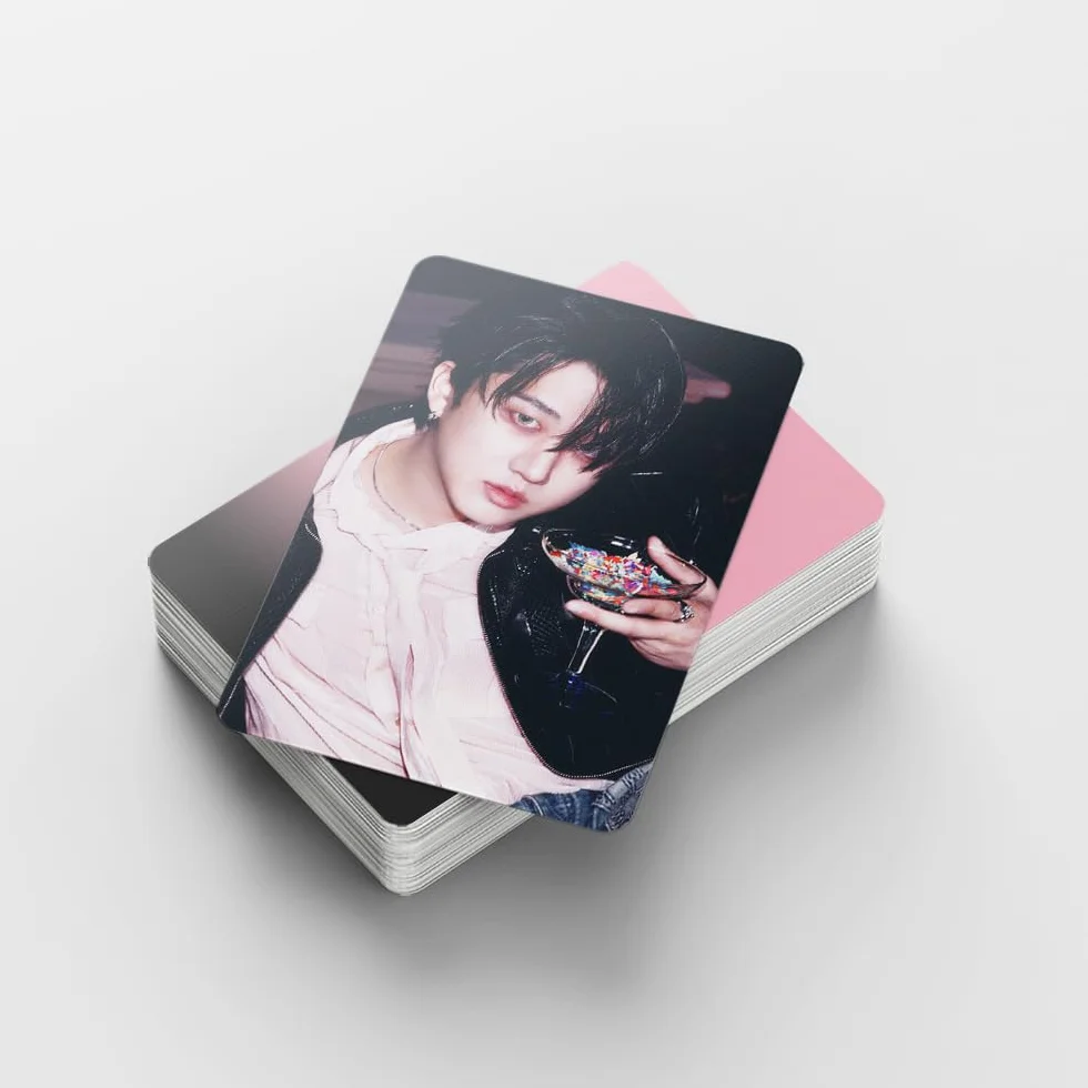 Kpop Stray Kids Cartoline Fotografiche 60 Carte Lomo 32 Adesivi SKZ Fotocard SKZ (E)