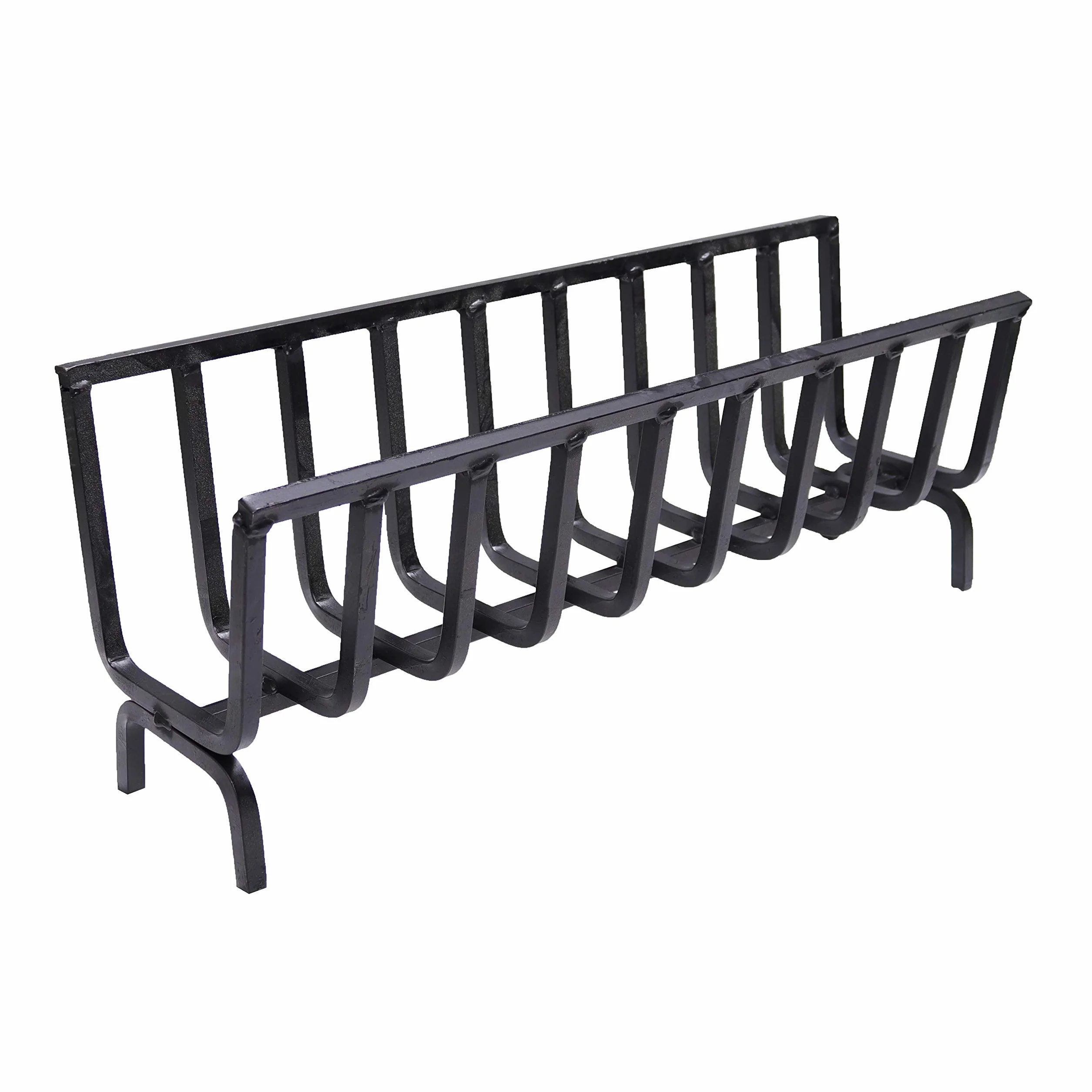 Fonderia Bongiovanni | Brucialegna | porta legna | portalegna da interno | portalegna da esterno | braciere | in ferro per camino e barbecue (cm 72x20x28h)