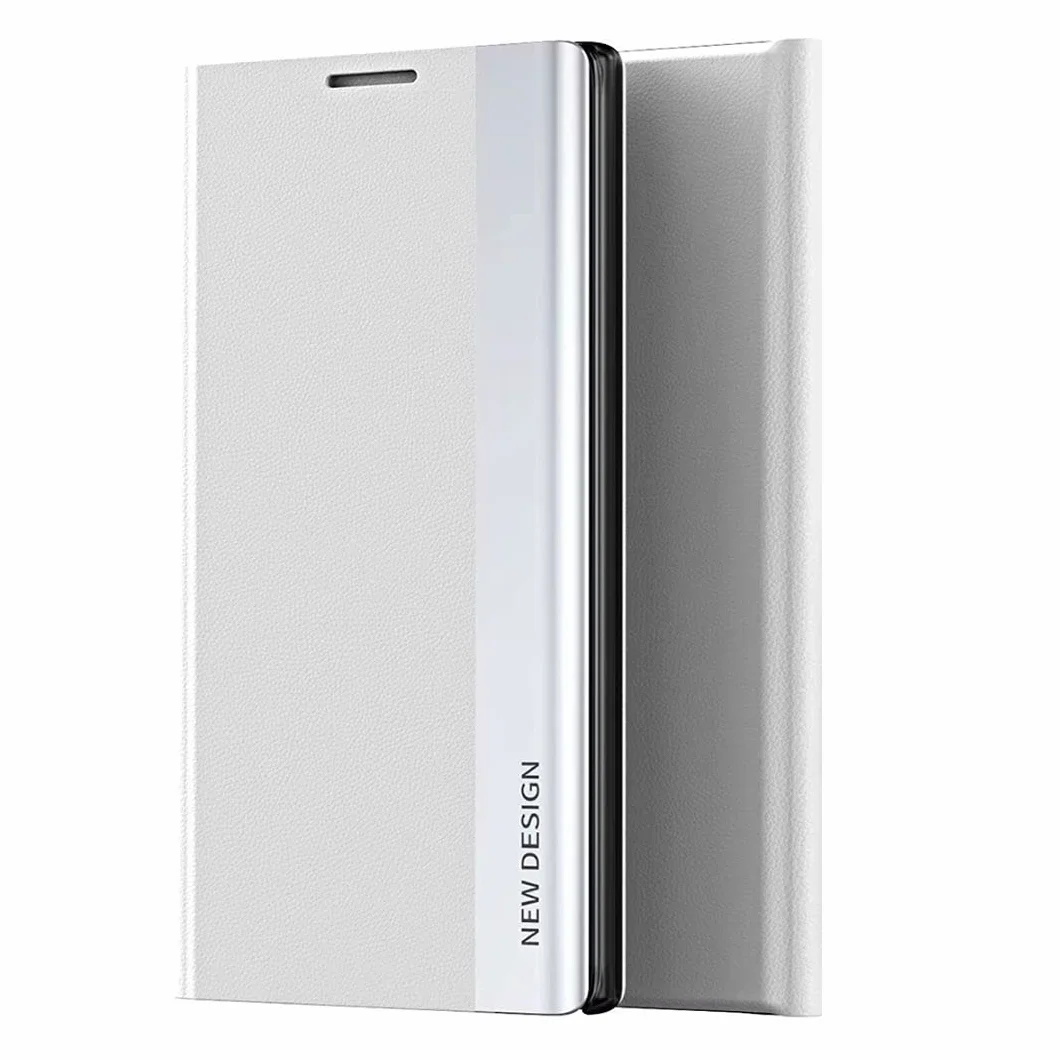 Custodia per Xiaomi Redmi Note 10 5G Smart Flip Cover con finestra laterale in TPU antiurto Argento
