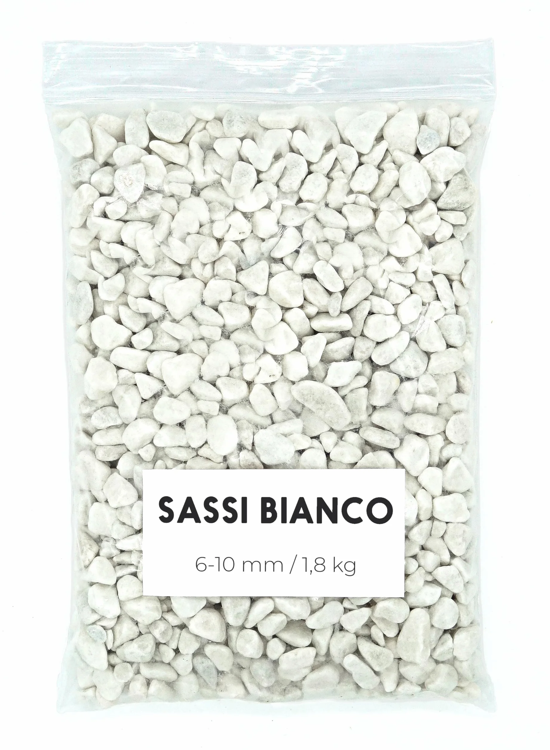 Sassi Bianco 1,8Kg - Sassolini Decorativi per Vasi - Sassi Decorativi per Vasi - Sassolini per Acquario - Ciottoli Decorativi per Vasi - Ciottoli Bianchi Giardino (6-10 mm)