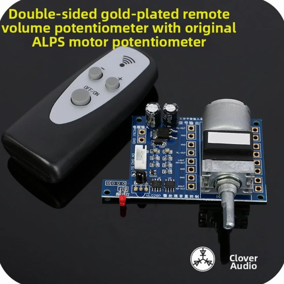 Scheda preamplificatore volume telecomandata potenziometro 100K 20x2 pollici per amplificatore audio fai da te