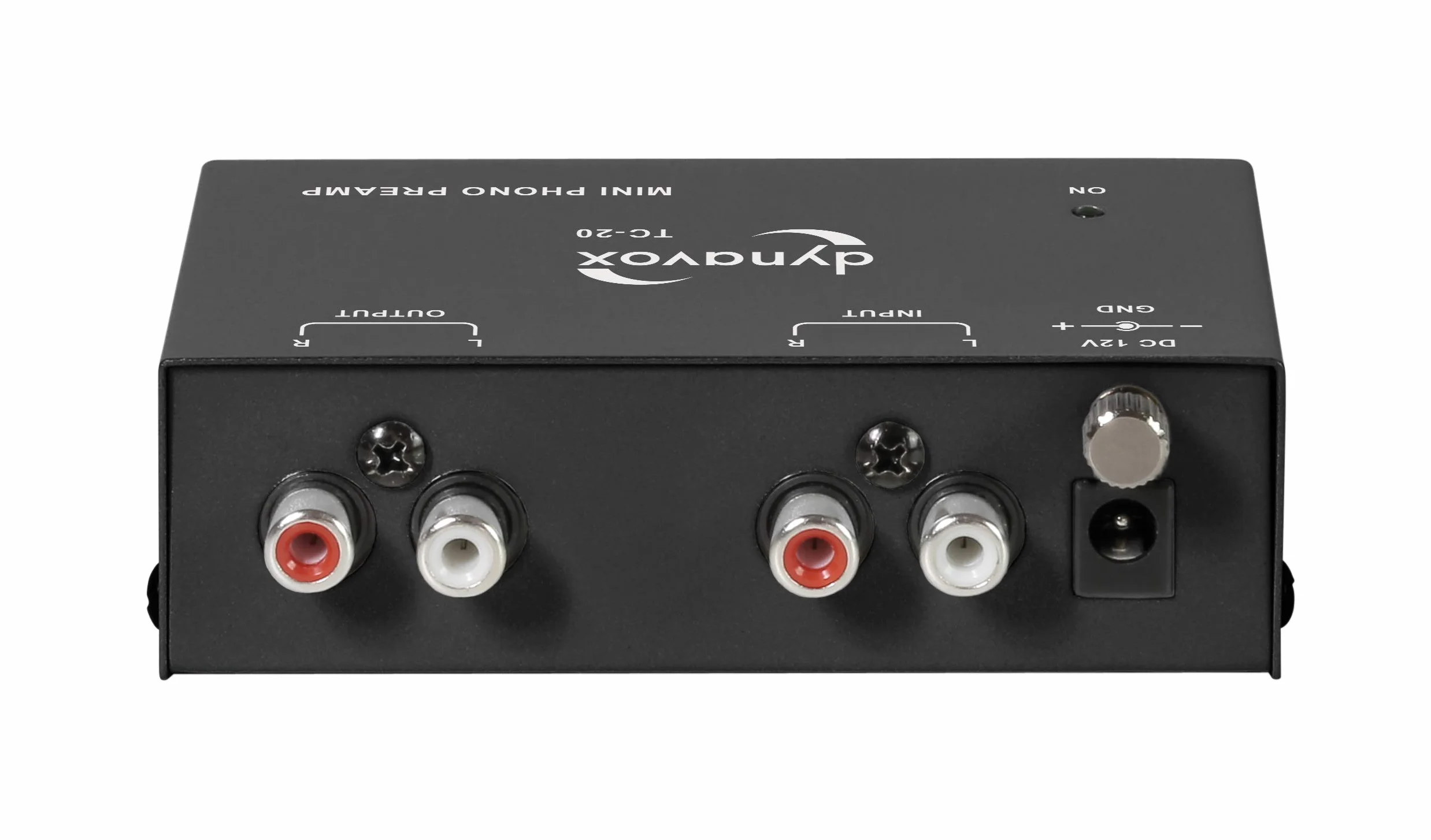 Dynavox TC-20 preamplificatore phono MM, custodia metallica, nero