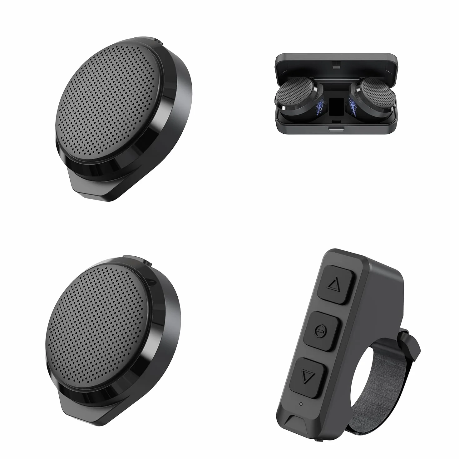 Interfono Moto Bluetooth Casco Telecomando Wireless Senza Rumore Vento Lunga Durata Batteria Motociclismo Sci Ciclismo