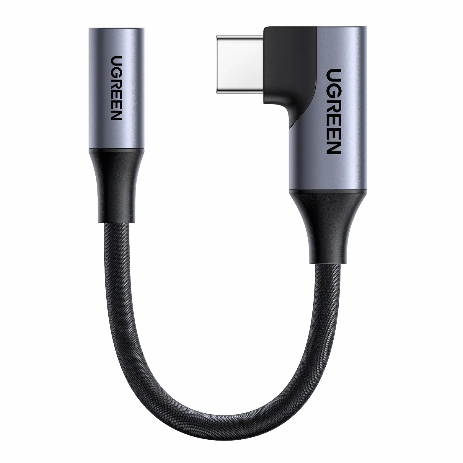 UGREEN Adattatore da USB-C a Jack Audio 3,5 mm Angolato 90 Gradi con DAC per iPhone 17/17 Air/17 Pro/17 Pro Max, Galaxy S25, iPad, Mac