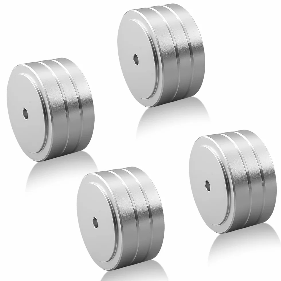 Tertullus 4 piedini HiFi in alluminio 40 mm × 20 mm Silver ammortizzatore vibrazioni per giradischi subwoofer