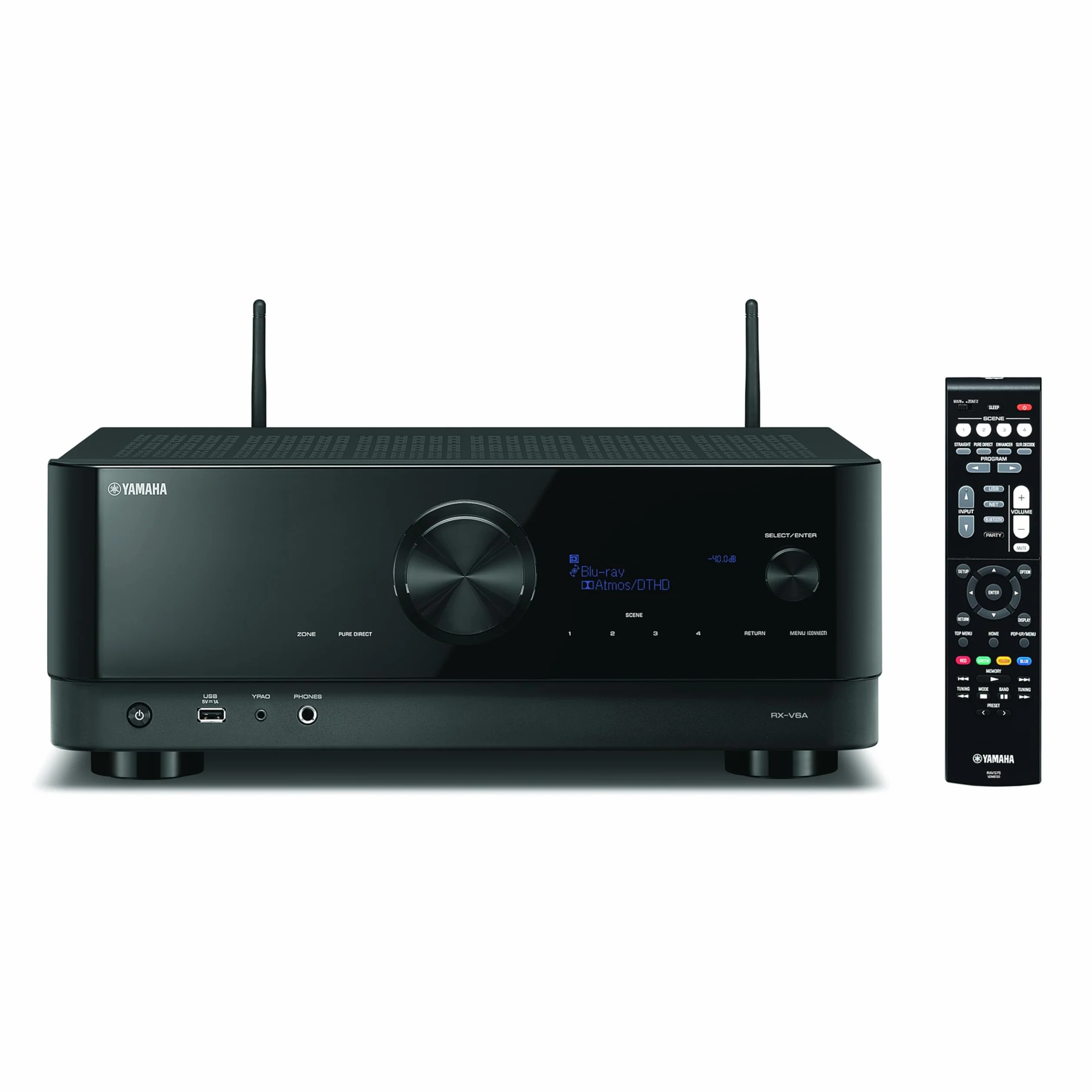 Yamaha RX-V6A Sintoamplificatore AV 7.2 Canali Dolby Atmos Gaming Controllo Vocale Nero