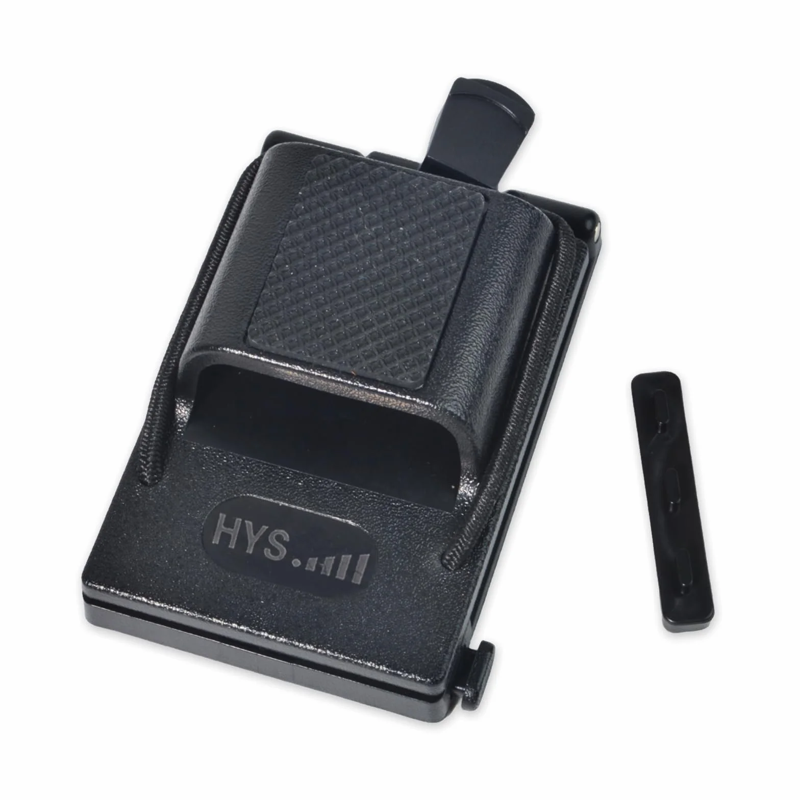 Supporto per walkie talkie da cintura 25-58mm, clip per radio compatibile Molle, Nero