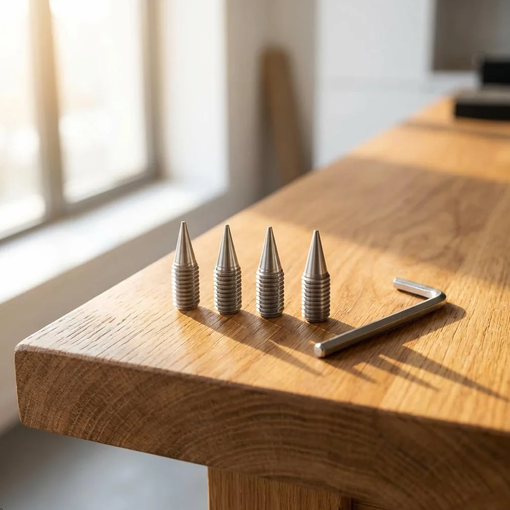 PrecisionGeek M10 L-35 Acciaio Inossidabile Spike Cono absorber altoparlanti vite Presa esagonale 4pz