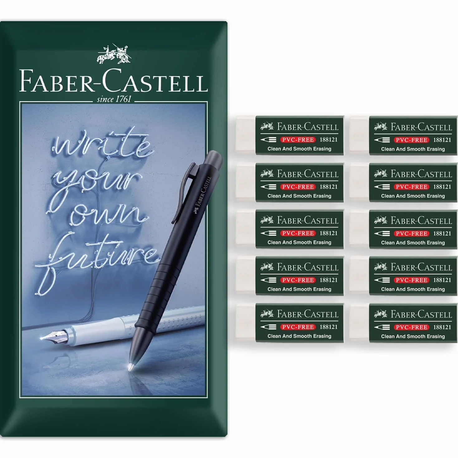 Faber-Castell Gomma da cancellare senza PVC 7081N morbida atossica 10 pezzi