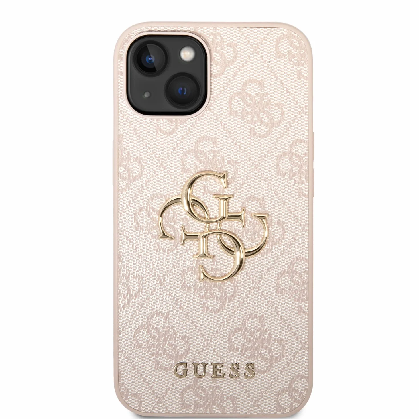 GUESS GUHCP15S4GMGPI Custodia rigida iPhone 15 6.1" con logo Big Metal
