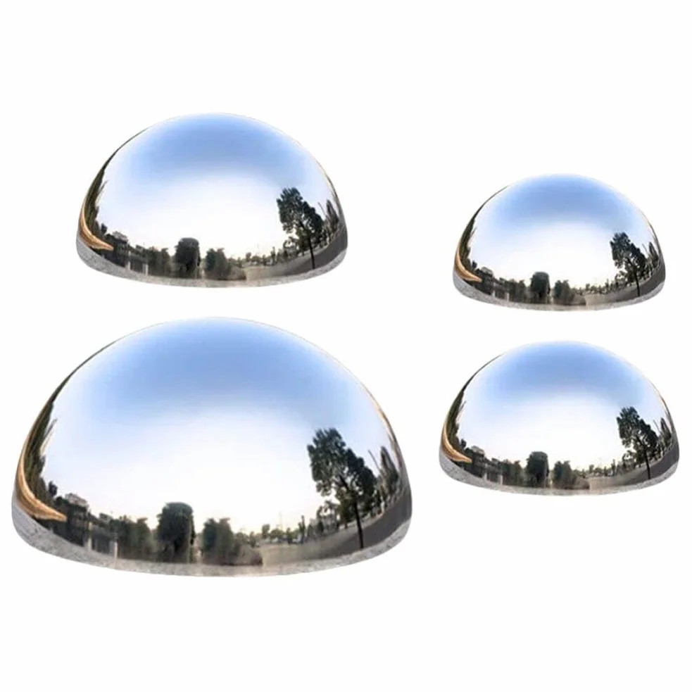 BESPORTBLE Sfera da giardino per esterni, 4 pezzi, emisfero riflettente, per esterni, in acciaio inox robusto