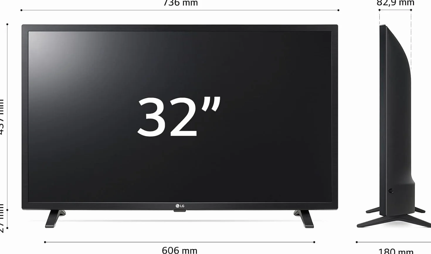 LG 32LQ63006LA Smart TV 32" Full HD LED TV 2022 α5 Gen 5 AI Processor webOS 22 HDR Wi-Fi Bluetooth Game Optimizer