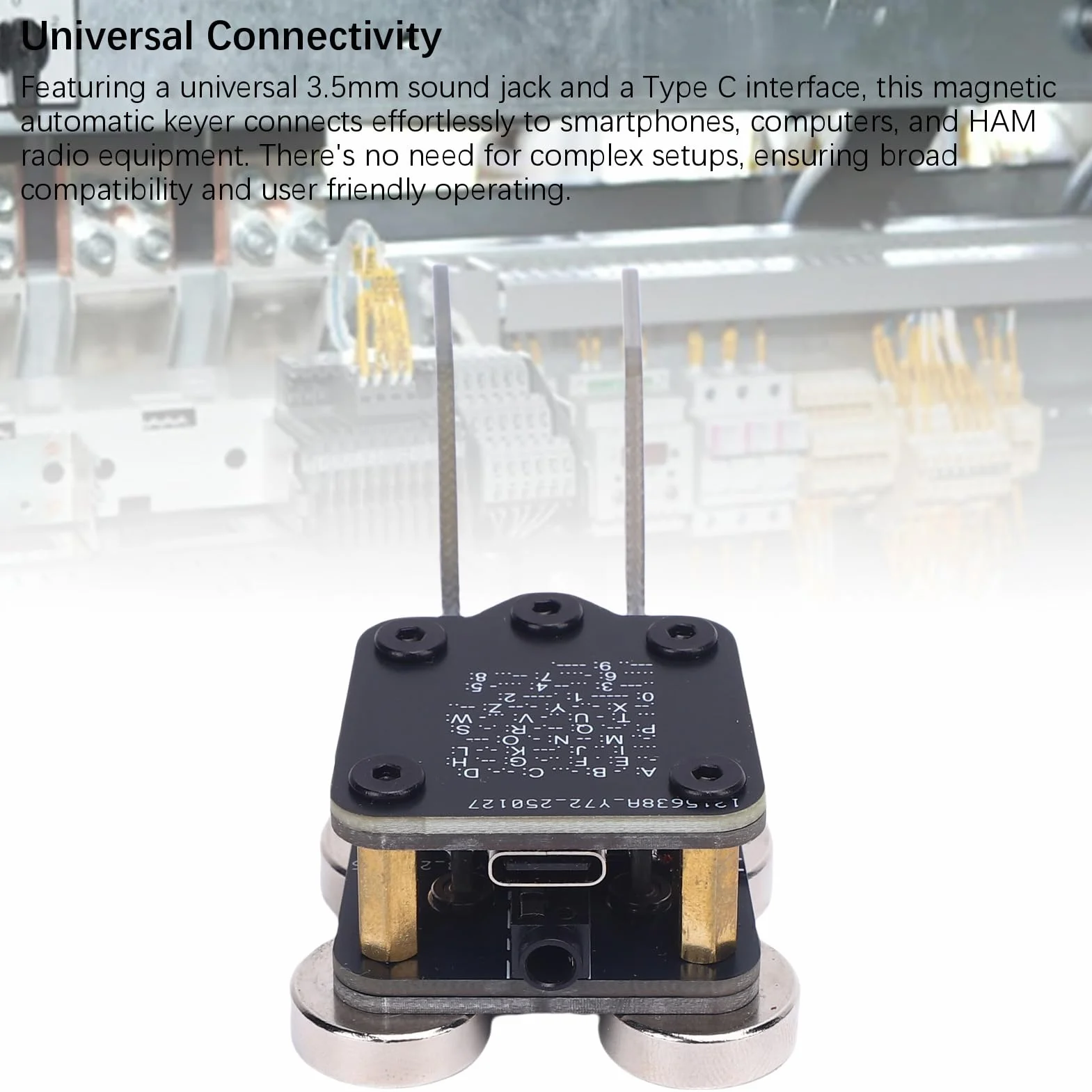 CW Keyer Trainer Automatico PCB 4 Basi a Magnet Base a Doppio Paddle Morse 3,5 Mm Jack Audio Tipo C