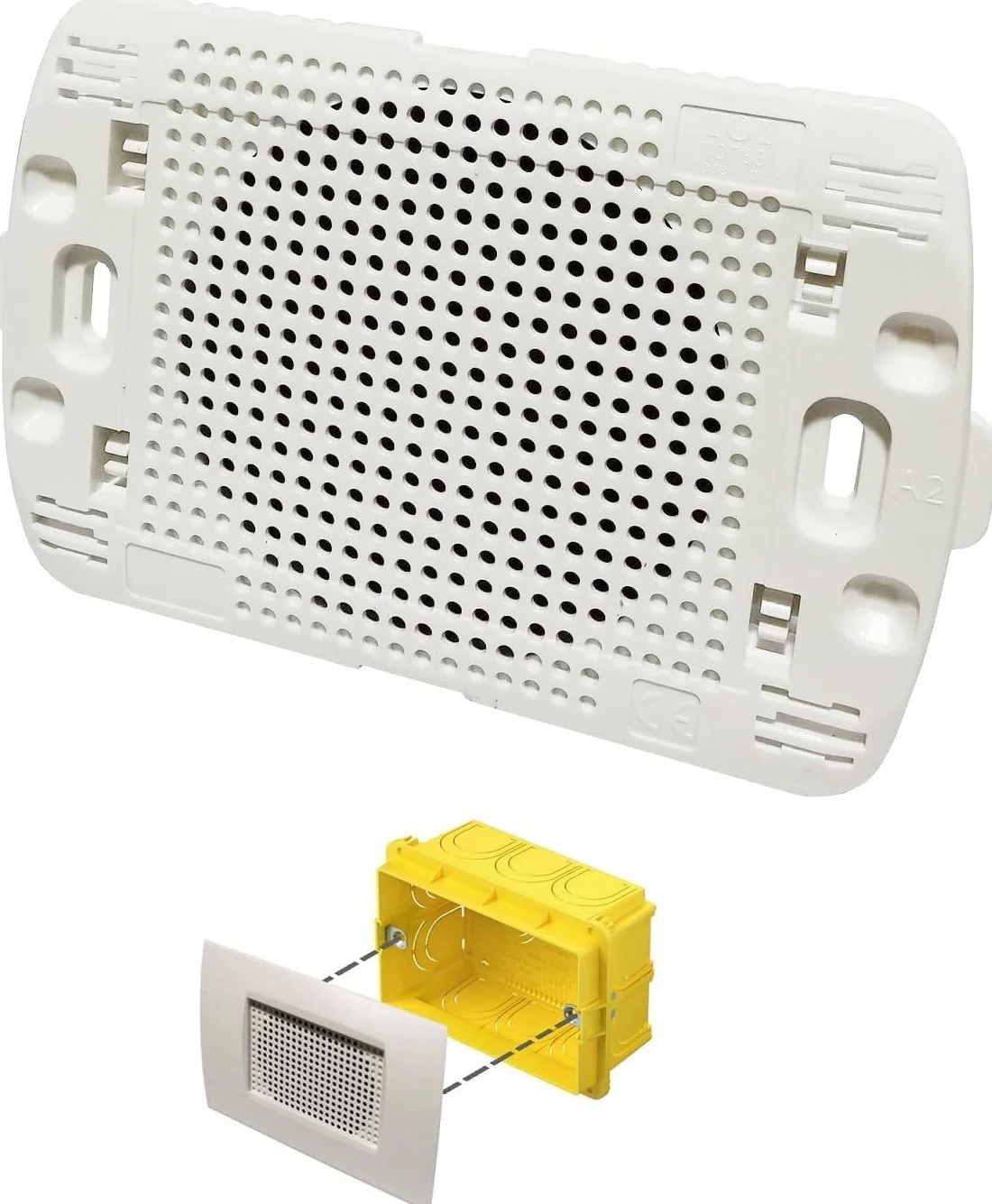 Diffusore audio da incasso bianco Living Light LN4703 per altoparlante a parete