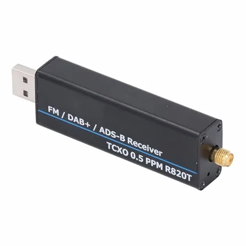 Odbiornik SDR RTL2832U R820T2 100 KHz-1766 MHz TCXO 0,5 PPM Aluminium USB