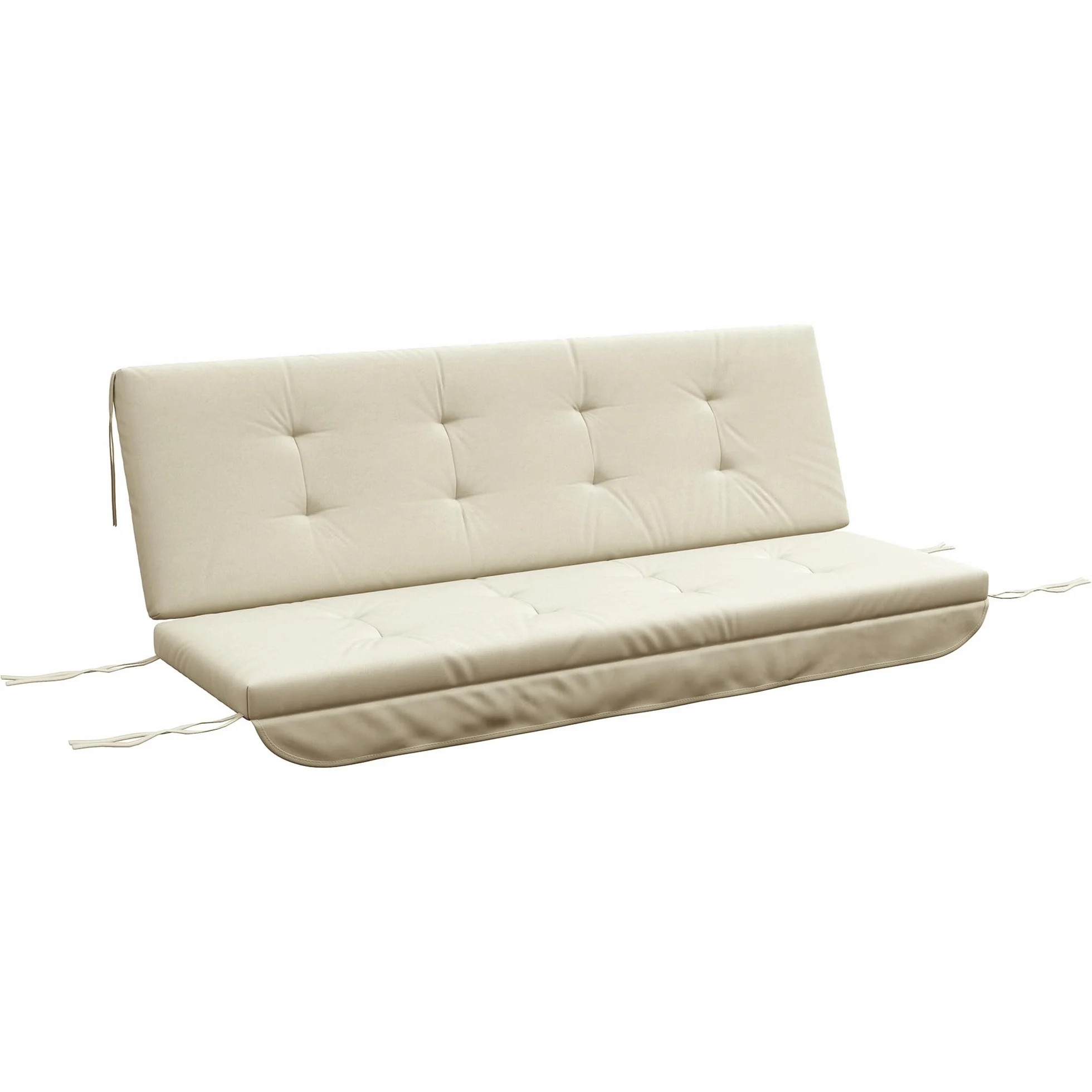 Outsunny Set di Cuscini per Altalena Hollywood 170 cm - Cuscino per Sedia e Schienale Laterale Beige
