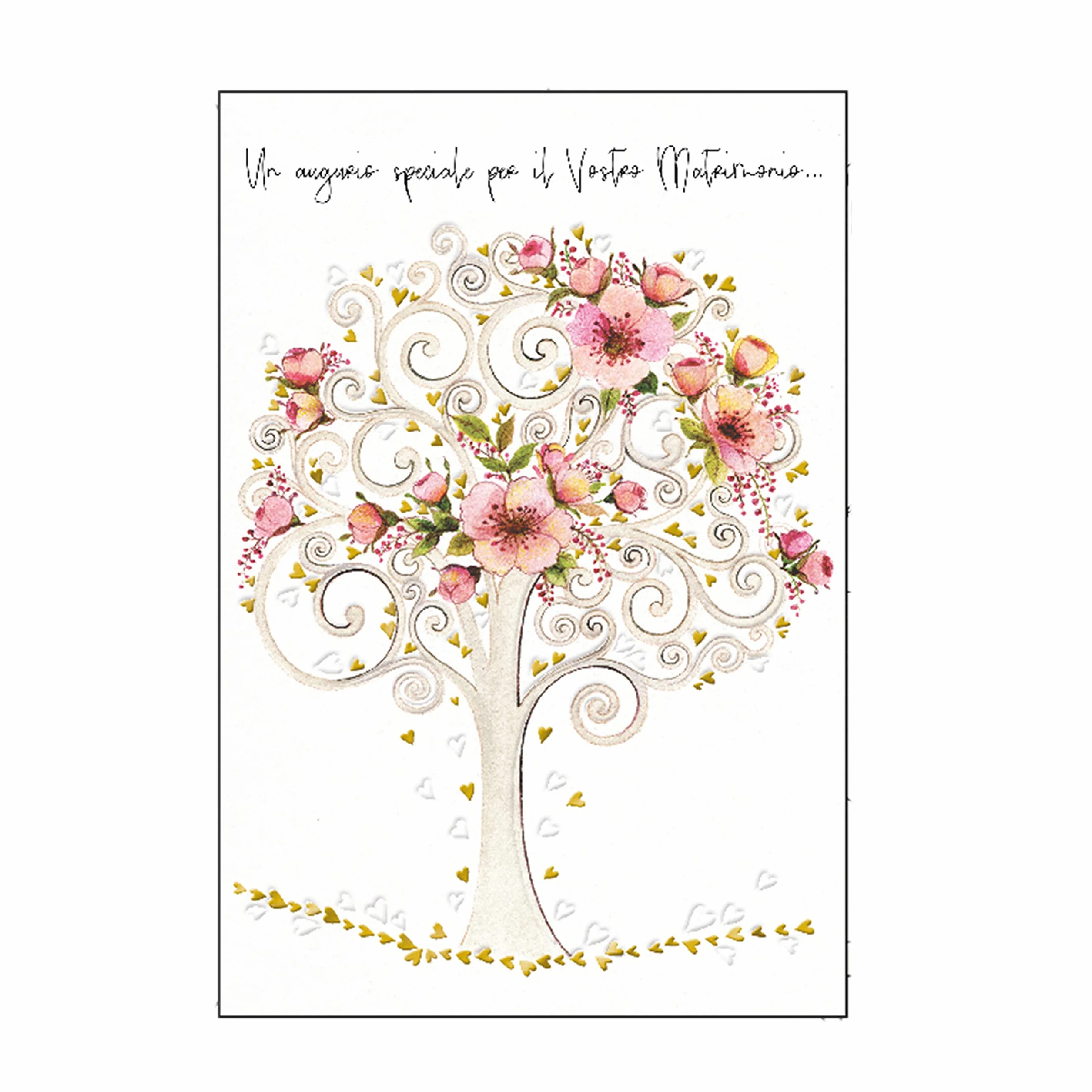 ARKRAFT Biglietti auguri matrimonio 17 x 12 cm finitura oro M27