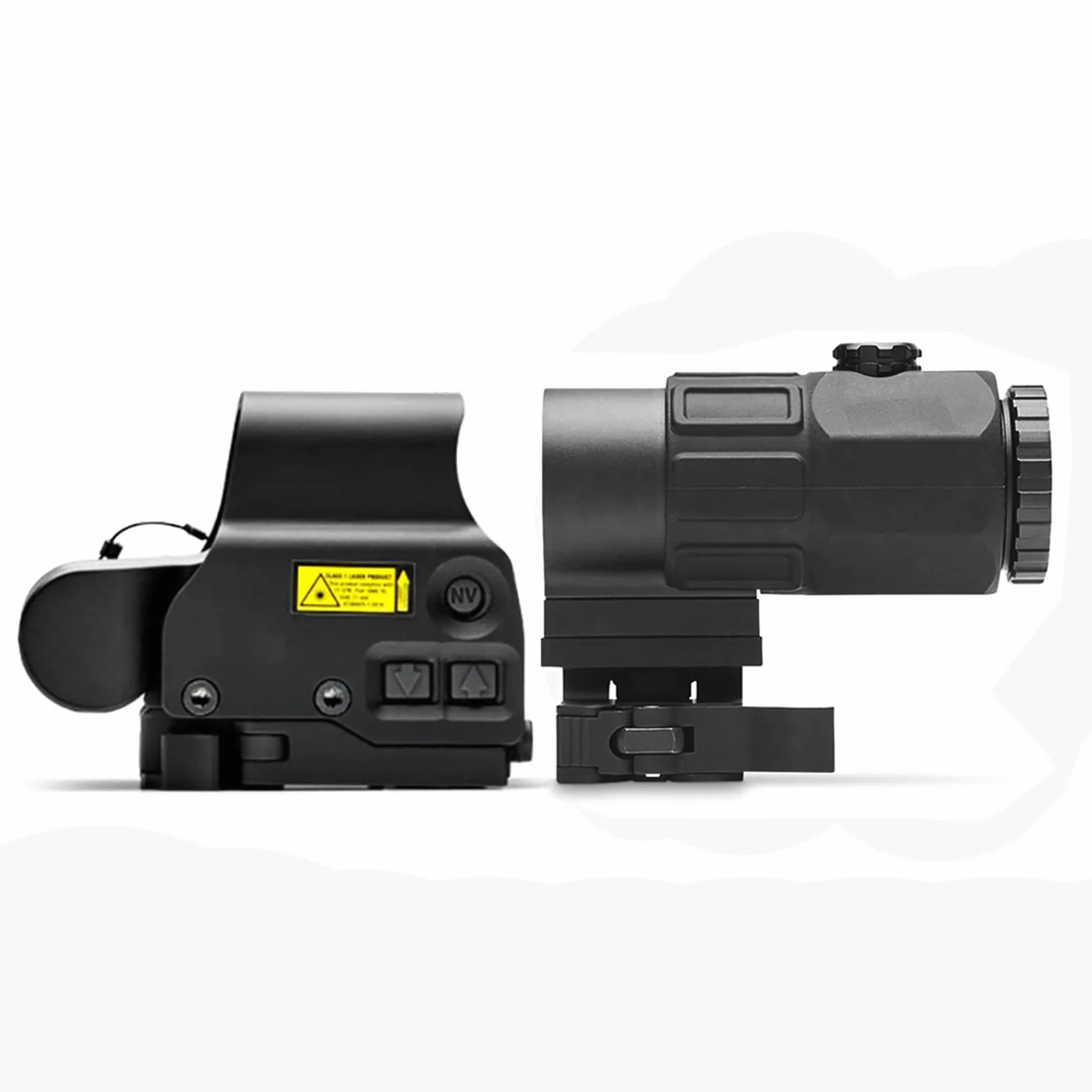 Mirino 558+G45 dot reflex e combo con lente d'ingrandimento 5X, mirino ottico olografico ibrido