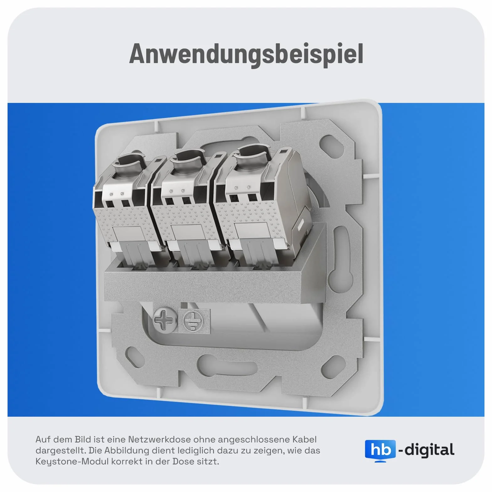 Presa di rete CAT 6a RJ45 1 porta Keystone STP schermata 10 GBit/s bianco HB-DIGITAL