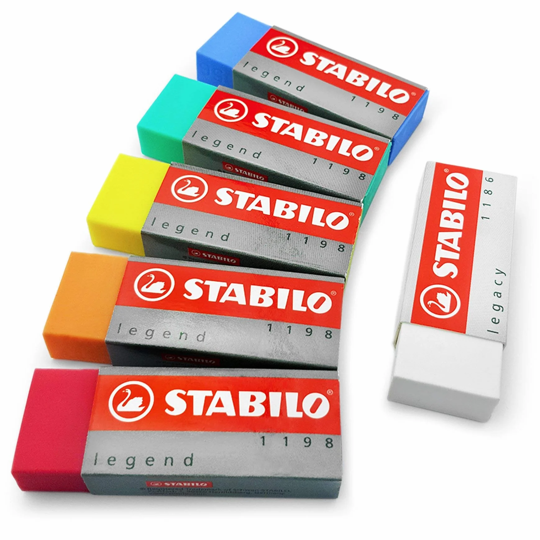 Stabilo Legend & Legacy, set di 6 gomme da cancellare miste