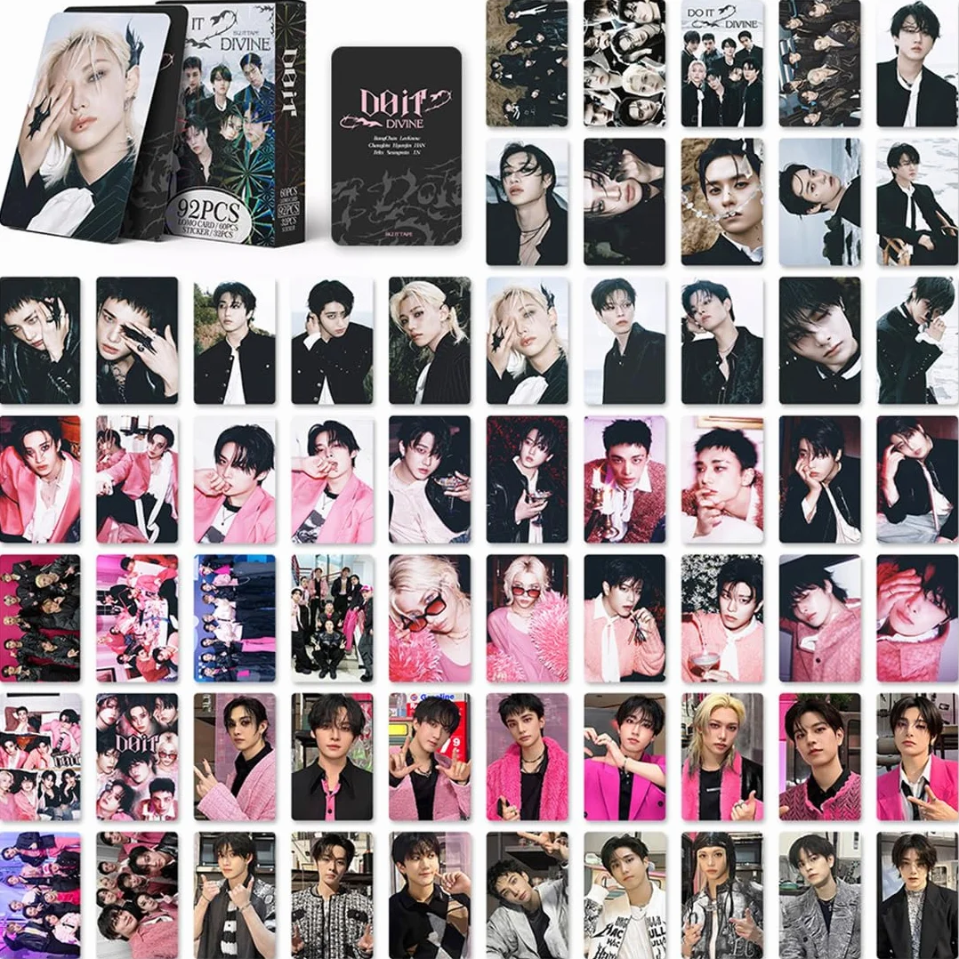 Kpop Stray Photocards 60 pezzi Lomo Carte 32 Adesivi SKZ Album Fan
