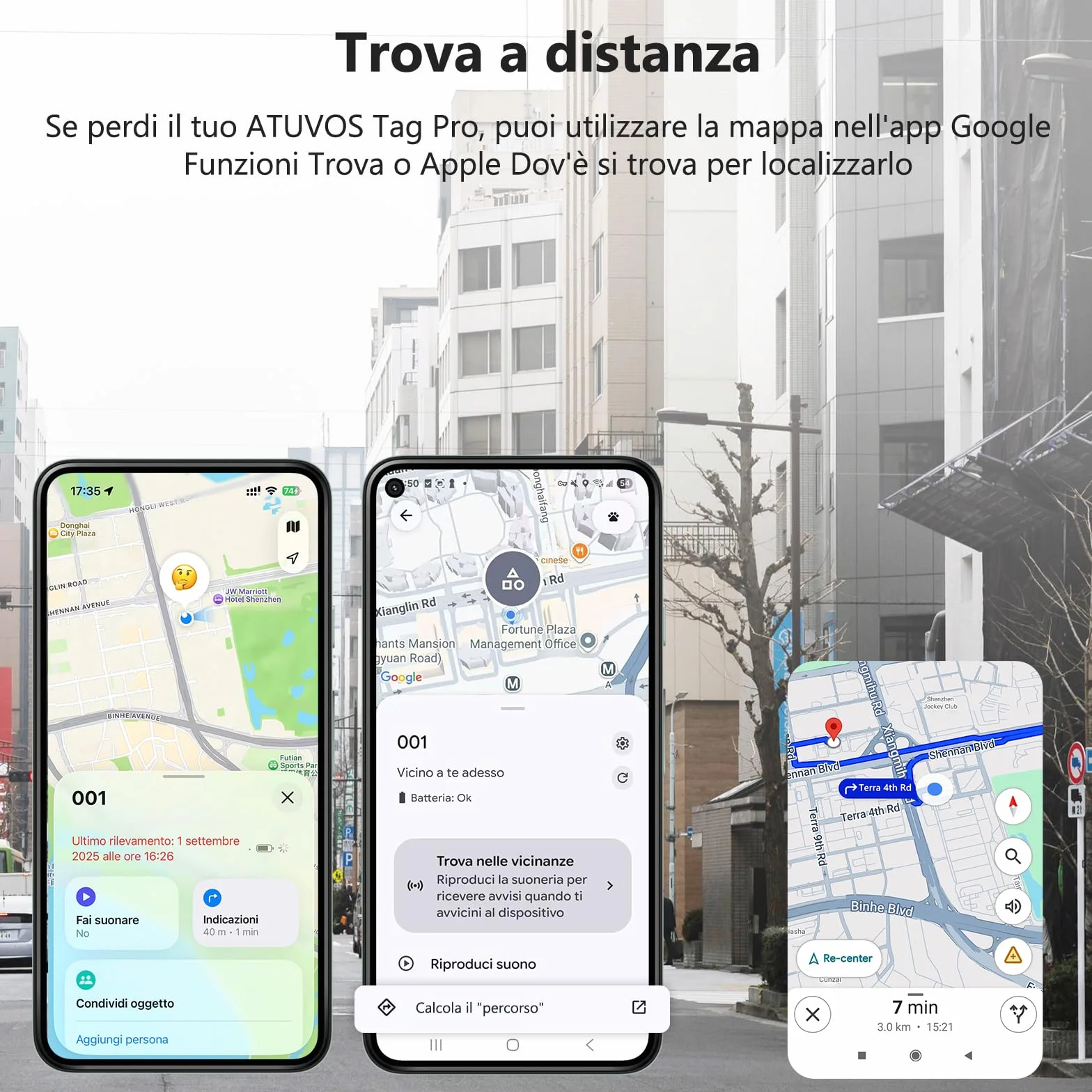 ATUVOS Smart Tag Pro Tracker Bluetooth per Android iOS, Localizzatore per Bagagli, 4 Pezzi