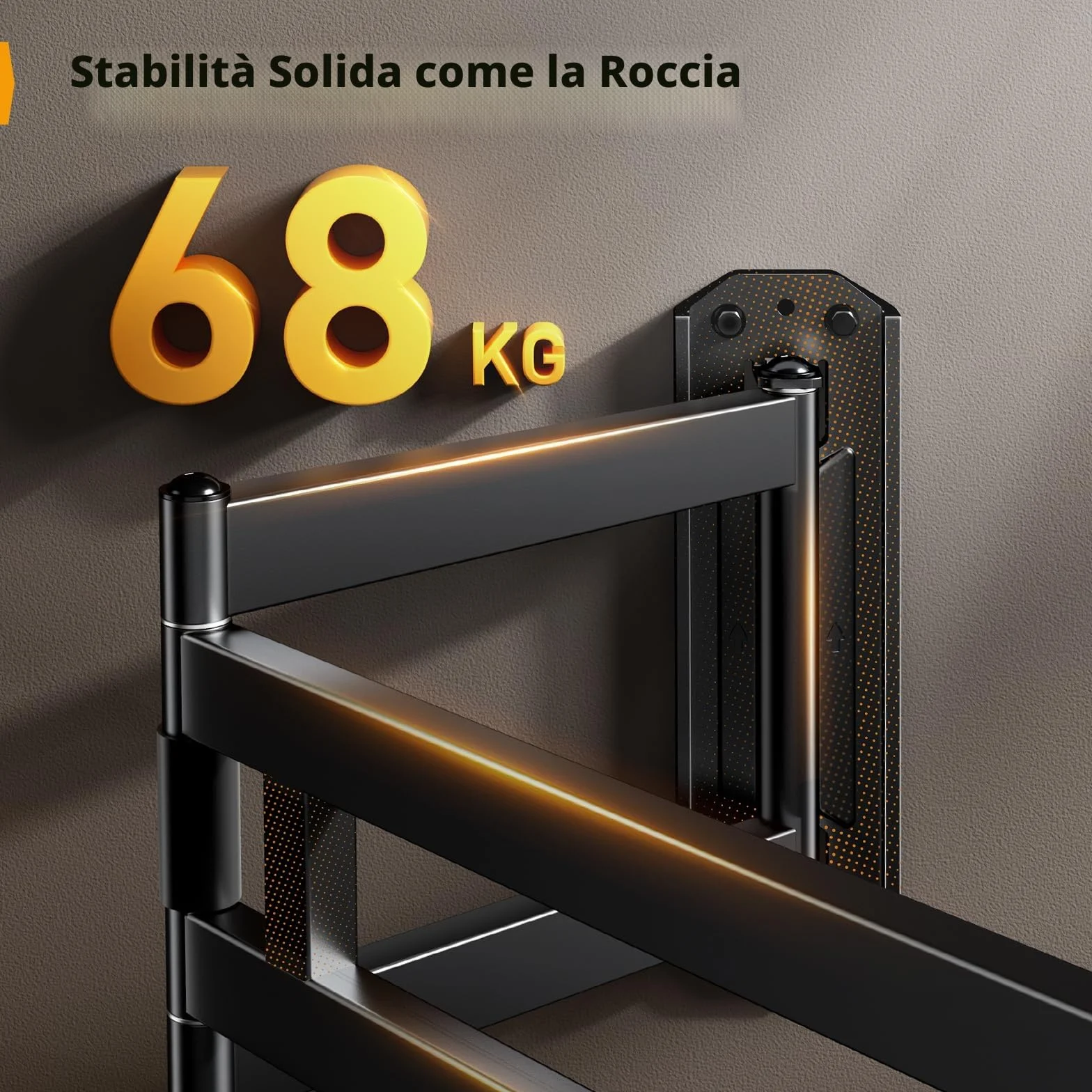 Perlegear Staffa TV Parete Braccio Lungo 943mm per TV 42-84 Pollici 68kg VESA 600x400mm